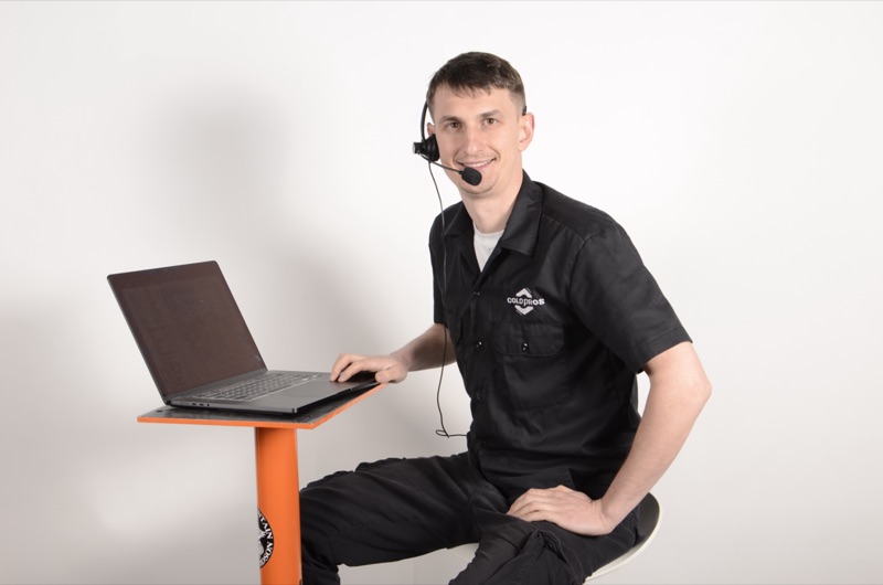 Cold Pros technician answering a service request